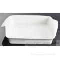 super pure plain white logo decal artwork rectangular bowl